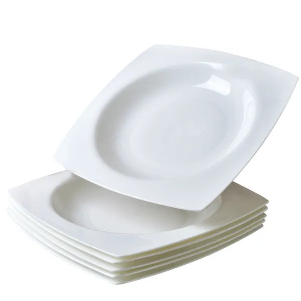 Square Ceramic Plate Set for 6