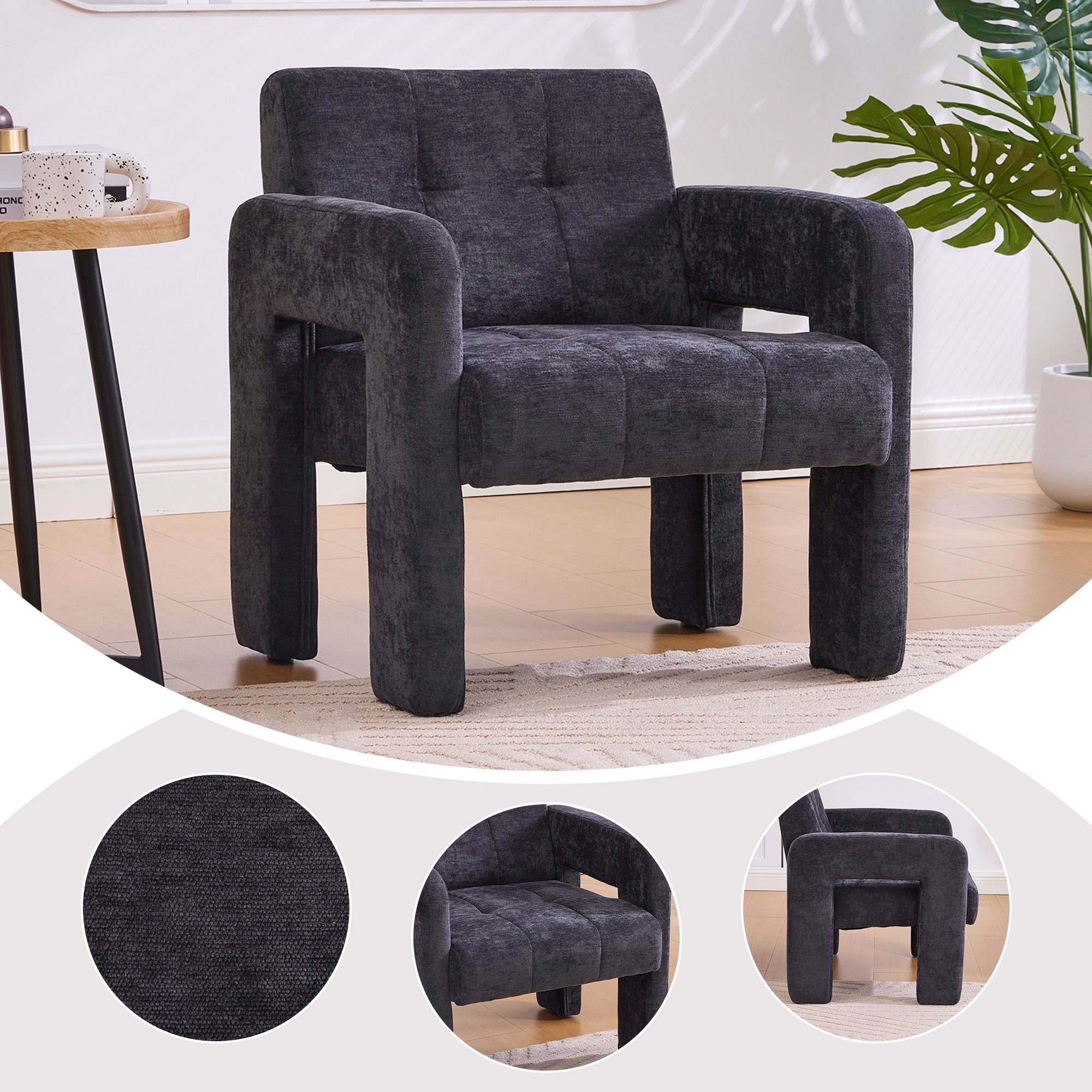 Modern Minimalist Casual Single Armchair Living Room, Bedroom, Office