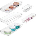 5 Piece Kitchen Drawer Organizer Set Clear Plastic Storage Trays For U