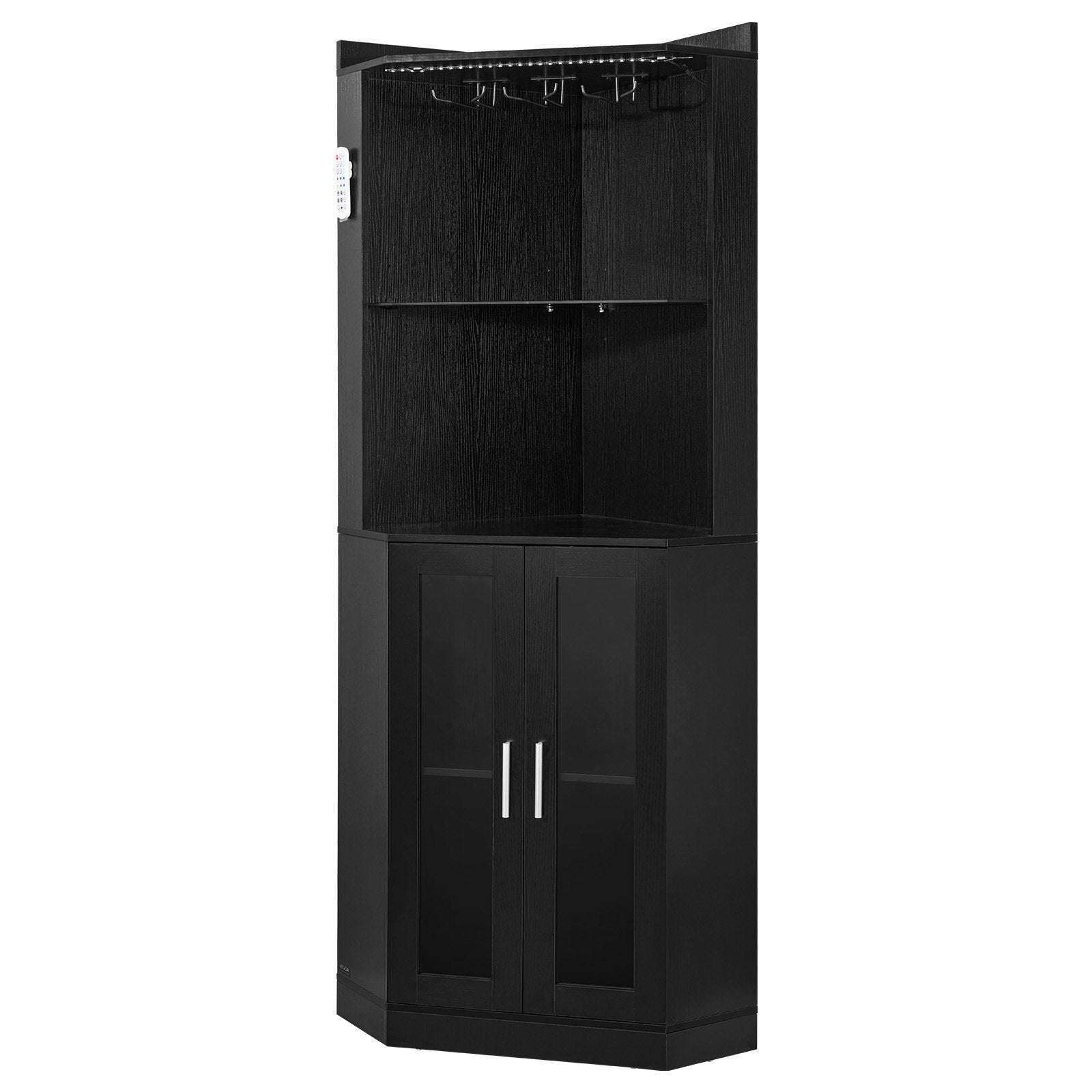 Corner Wine Cabinet, Bar Cabinet With Ample Storage, Modern Buffet Sid