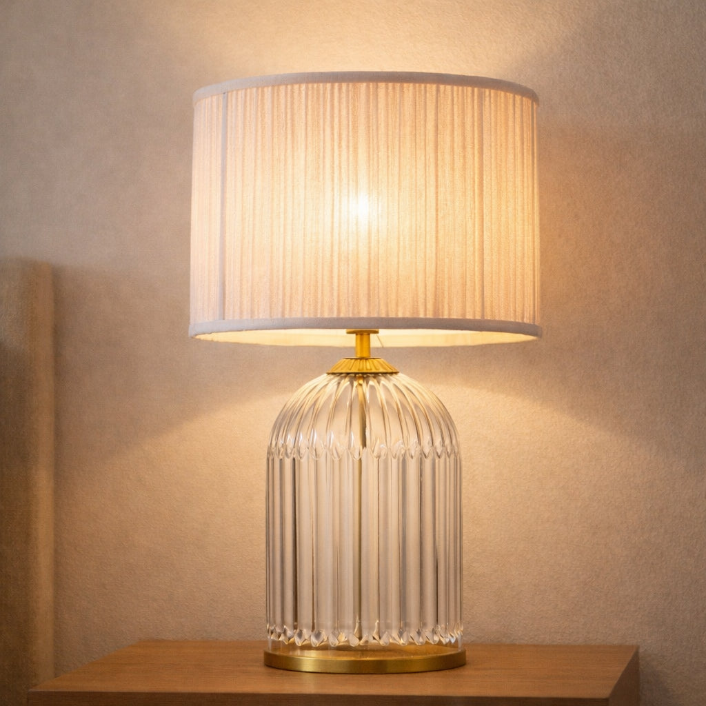 Nebulis Solid Wood Bedside Lamp with Warm LED Light