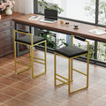 Modern Velvet Counter Height Bar Stools With Low Backrest Set Of 2 Uph