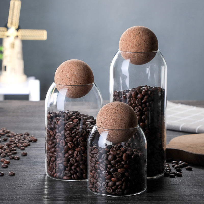 Glass Storage Jar with Cork Lid
