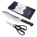 2-Piece Chef's Knife And Kitchen Shears Set Stainless Steel Slicing Kn