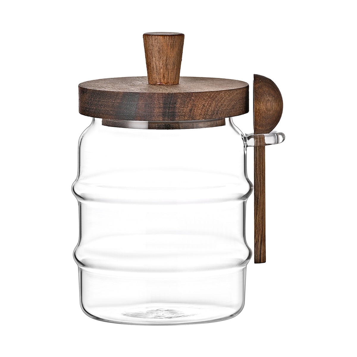 1 Pcs 18.5 OZ Glass Coffee Jars With Spoons, Candy Jars, Biscuit Jars,