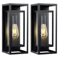 14-inch Outdoor Wall Light, Black Exterior Wall Lighting Fixture, Wate
