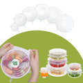 Kitchen Microwave Food Cover With 6 Silicone Lids, Extension Lid, Bowl