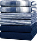 Premium Navy Blue Kitchen Towels 6 Units, 20x28 Inch Cotton Dish Towel