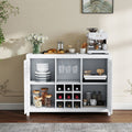 Wine Bar Cabinet With 2 Doors Buffet Storage Liquor Cabinet With Wine