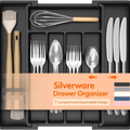 Expandable Silverware Drawer Organizer Kitchen Utensil Tray Adjustable