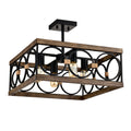 4-Light Square Kitchen Island Lights Ceiling Light Farmhouse Dining Ro