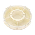 360° Rotating Divider Tray 6 Compartments Compact Sealed Snack Tray Di