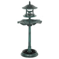 3-in-1 Garden Bird Bath Bowl Pedastal with Large Water Basin, Bird Fee