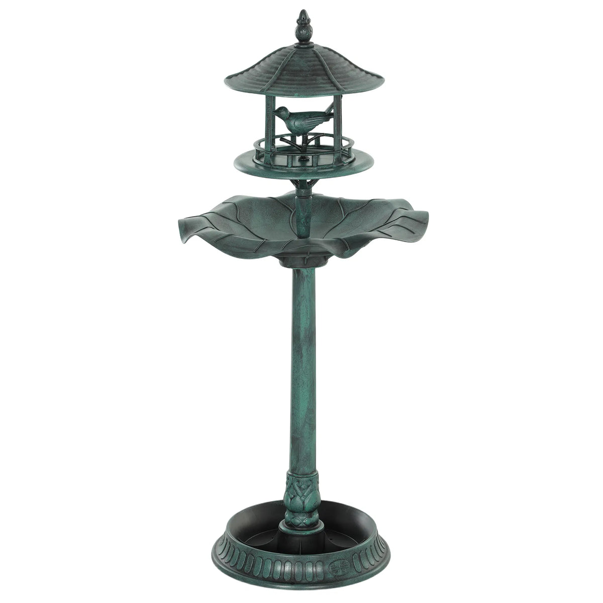 3-in-1 Garden Bird Bath Bowl Pedastal with Large Water Basin, Bird Fee
