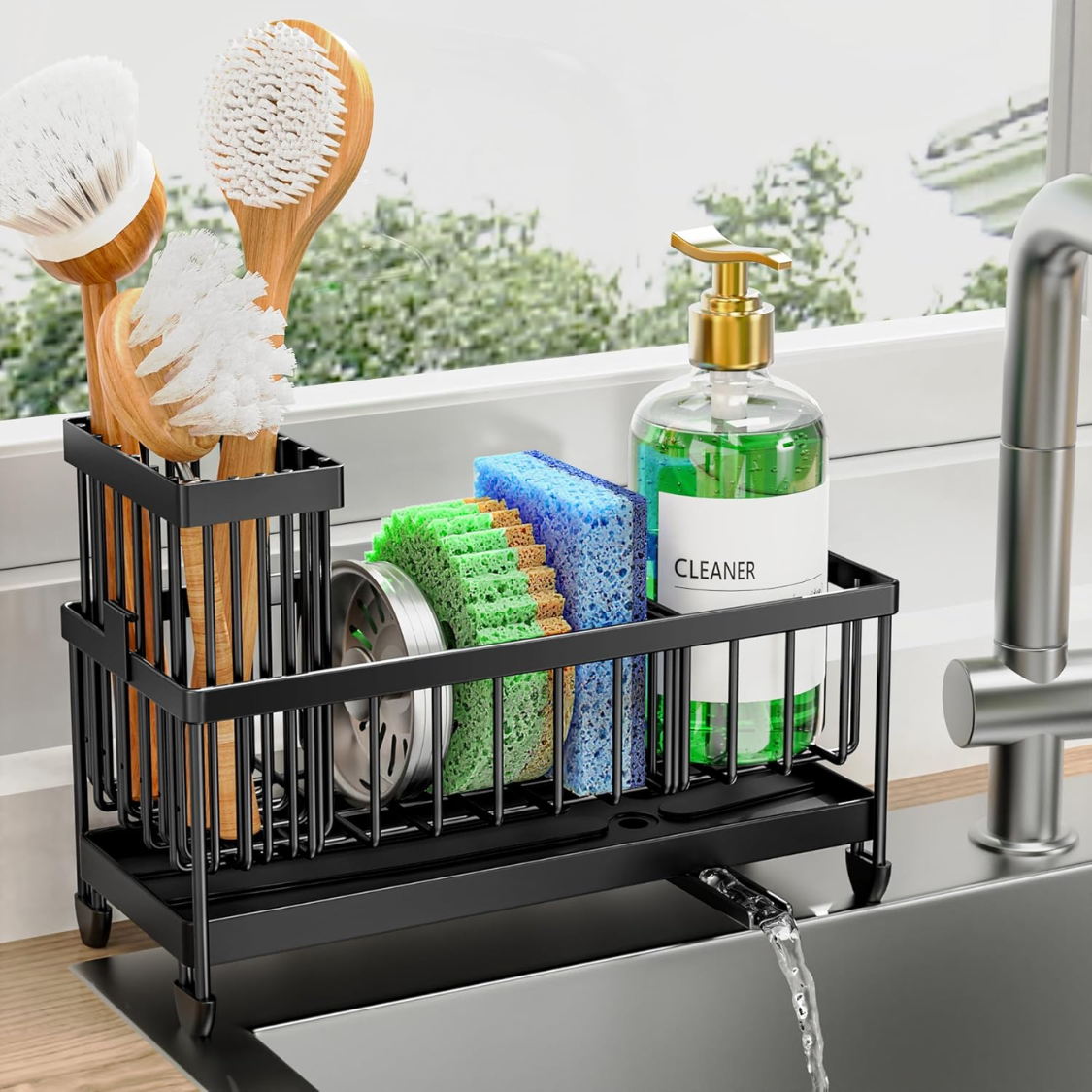Holder For Kitchen Sink Sink Caddy Organizer With High Brush Holder Ki