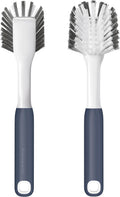 Dish Brush & Dish Scrubber, Nylon Bristles With Built-In Scraper, Heav