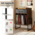 Record Player Stand With Drawer And Record Holder For Music Room, Livi