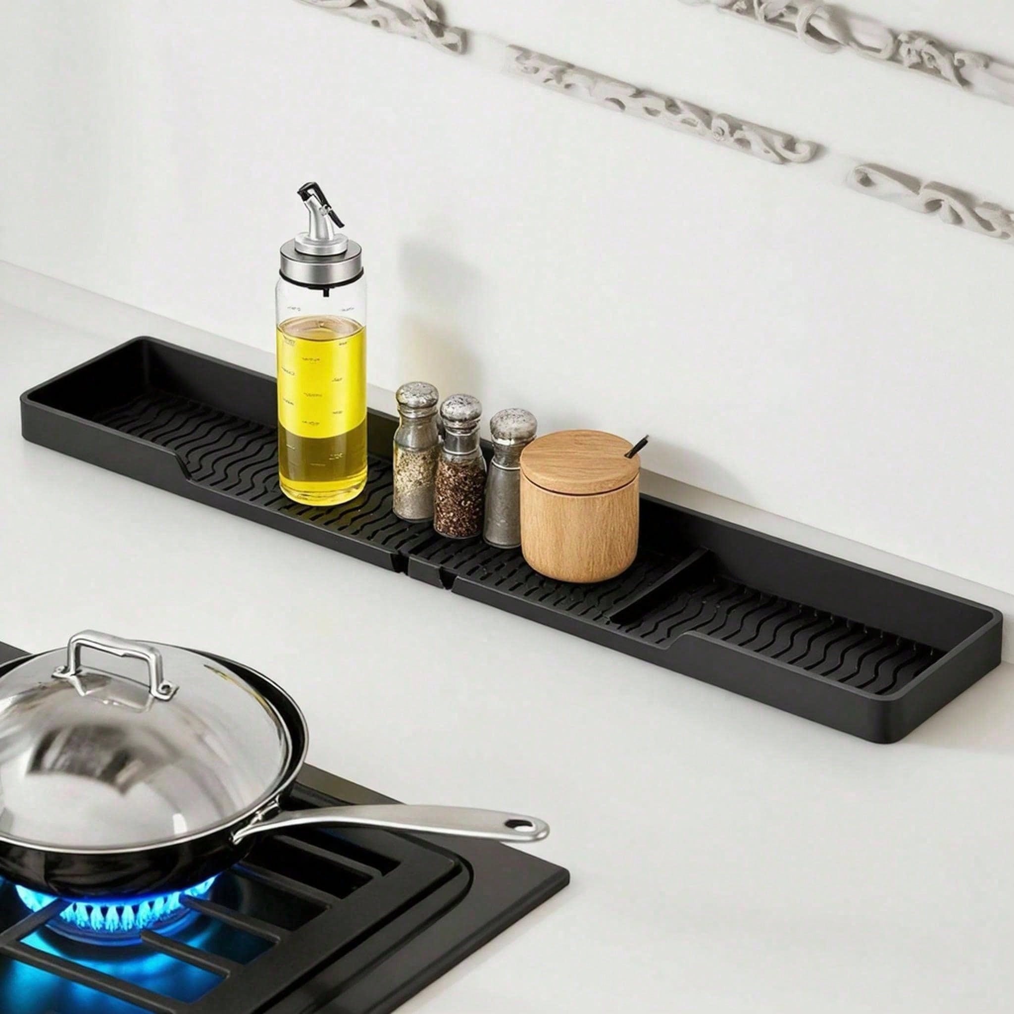 Heat Resistant 30inch Stove Back Rack, Space Saving Storage Solution T