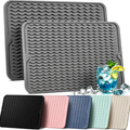 2 PACK Dish Drying Mat For Kitchen Rack Waterproof Sink Placemats Bar