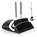 51-Inch Adjustable Broom And Dustpan Set With Dustpan Teeth, Long Hand