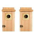 Set Of 2 Handmade Natural Cedar Birdhouses Eco-friendly, Durable, And