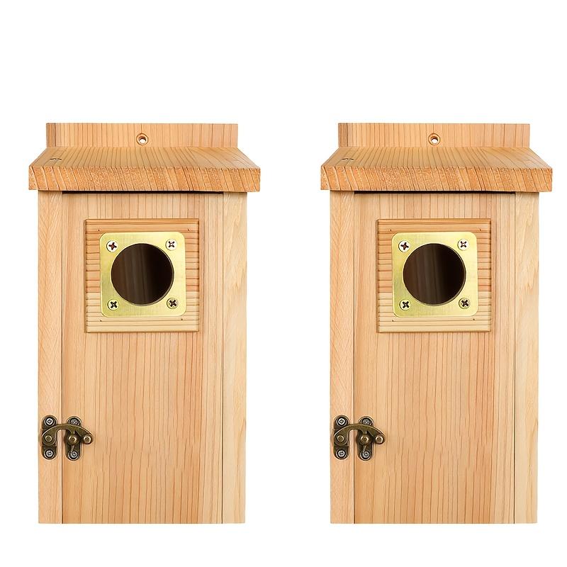 Set Of 2 Handmade Natural Cedar Birdhouses Eco-friendly, Durable, And