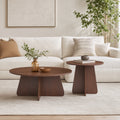 Retro-style Nesting Coffee Table Set. Available In Walnut Or Natural W