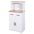 Wooden Kitchen Cabinet Pantry Storage Microwave Cabinet With Storage D