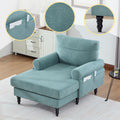 Modern Minimalist Chenille Fabric Chaise Lounge Recliner Single Sofa L
