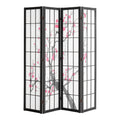 Room Divider, 4 Panel Japanese Room Divider Screen, Wood Folding Priva