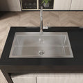 32 "x 19" x 10 " Embedded Single Bowl Kitchen Deep Sink, Equipped with