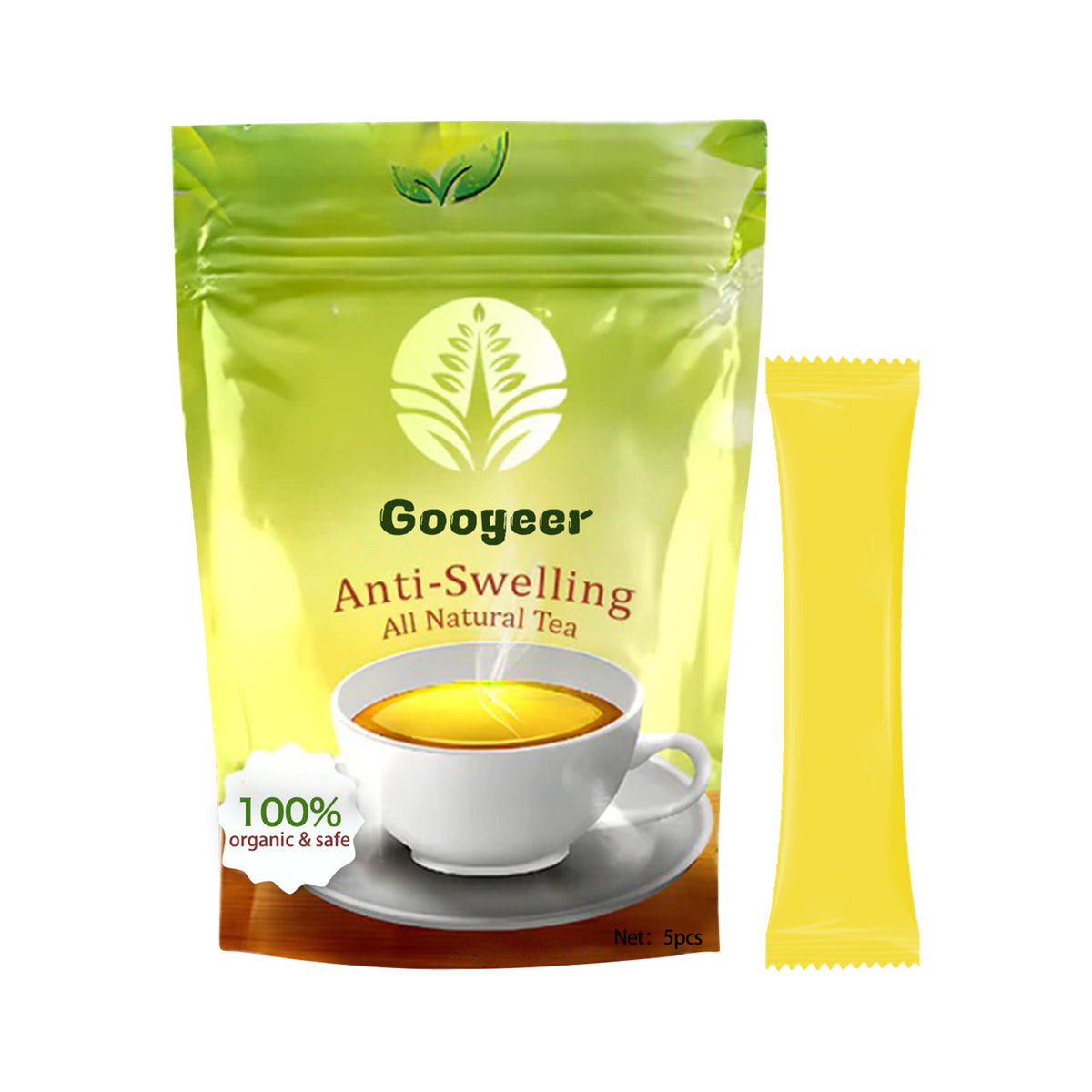 Anti Swelling All Natural Tea, Organic Ginger Lemon Propolis Herbal Te