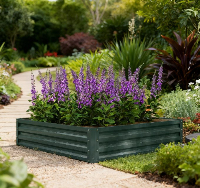 Easy to Assemble Metal Planter Box,Galvanized Raised Garden Bed,for Gr