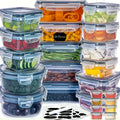 48Pcs BPA-Free Food Storage Set - 24 Airtight Containers & Lids With L