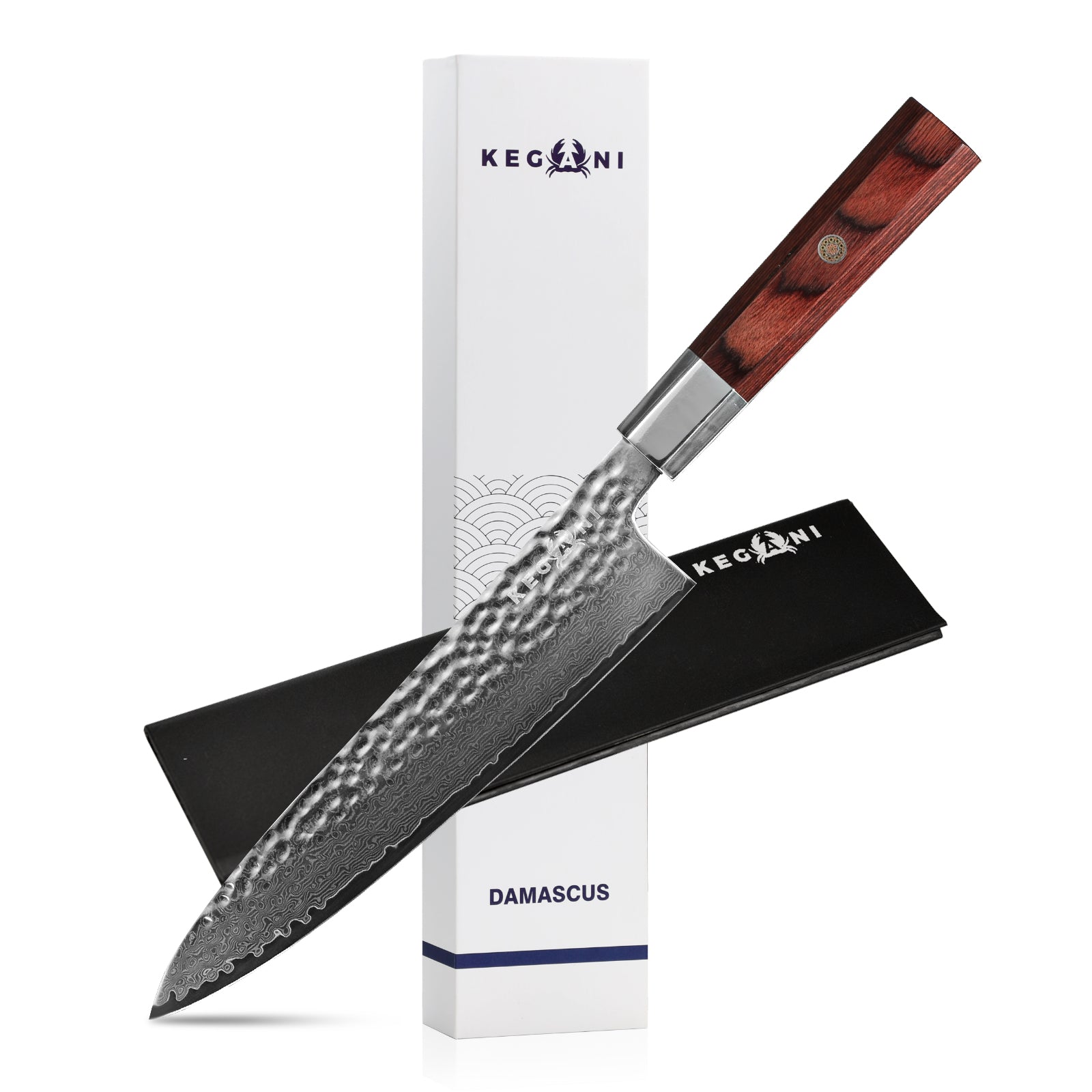 Kegani Damascus Japanese Chef Knife, 67 Layers VG-10 Japanese Knife Na