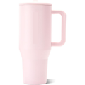 Insulated Tumbler With Handle & Straw, Reusable Travel Water Cup, Sand