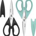 2 Pack Heavy Duty All-Purpose Kitchen Scissors Shears With Blade Cover
