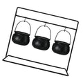 3 Witches Cauldron Serving Bowls On Rack Black Plastic Candy Bucket Ca