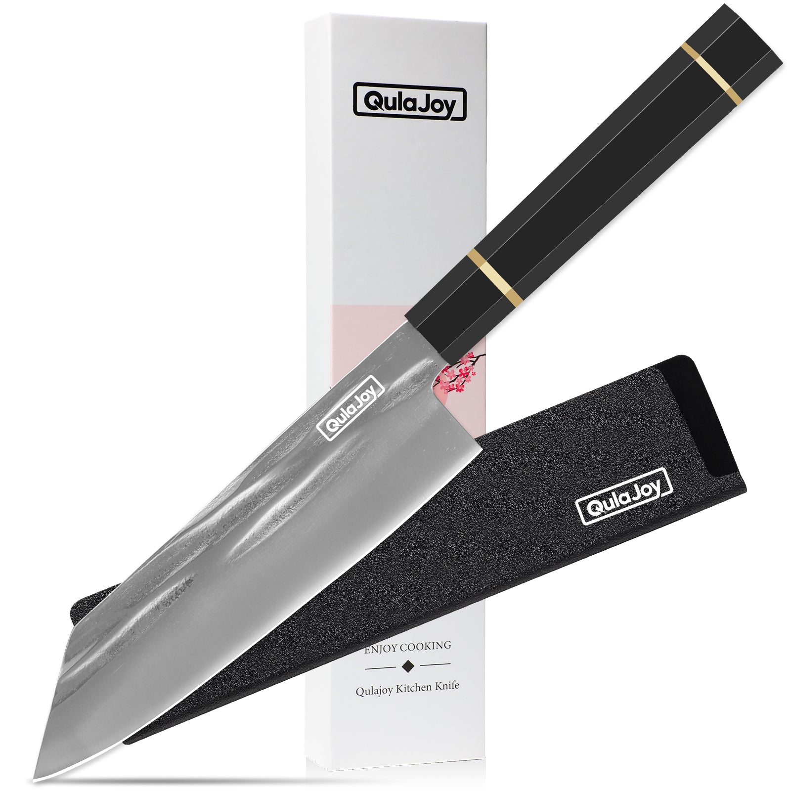Qulajoy Chef Knife 8 Inch - Hand Forged Swedish Sandvik Steel Gyuto Co