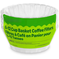 200 Count Basket Coffee Filters For 8-12 Cup Coffee Makers White Dispo