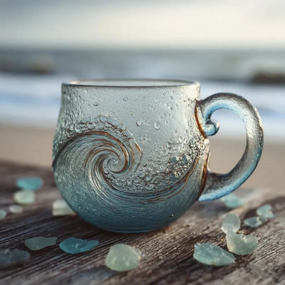 Sea Glass Wave Coffee Cup