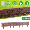 Garden Landscape Edging,12PCS Stone Border Fence, Flexible Adjustable