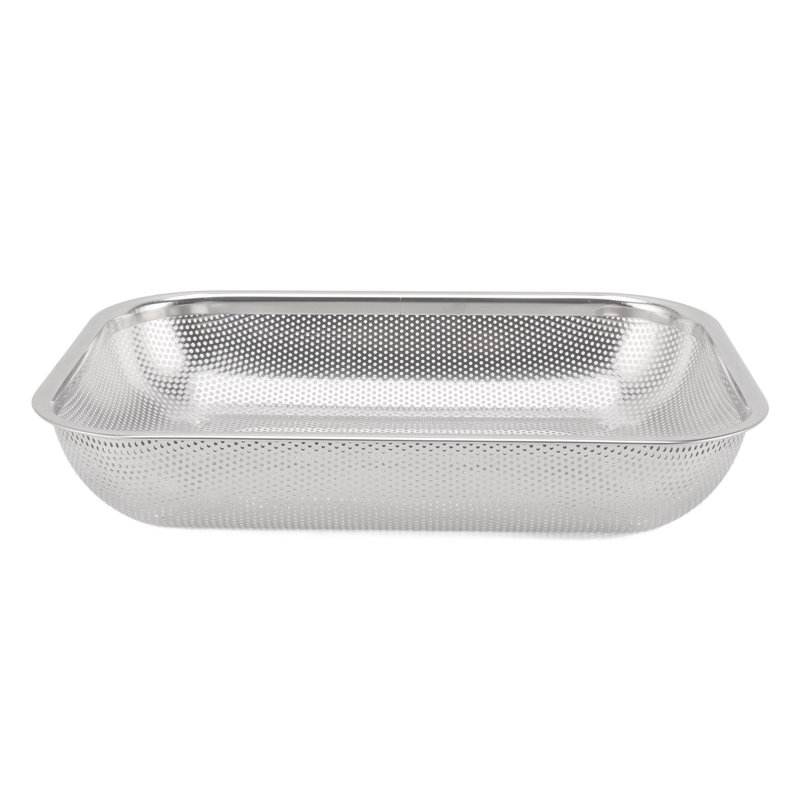 Fruit Vegetable Rectangular Strainer Basket Stainless Steel Colander S