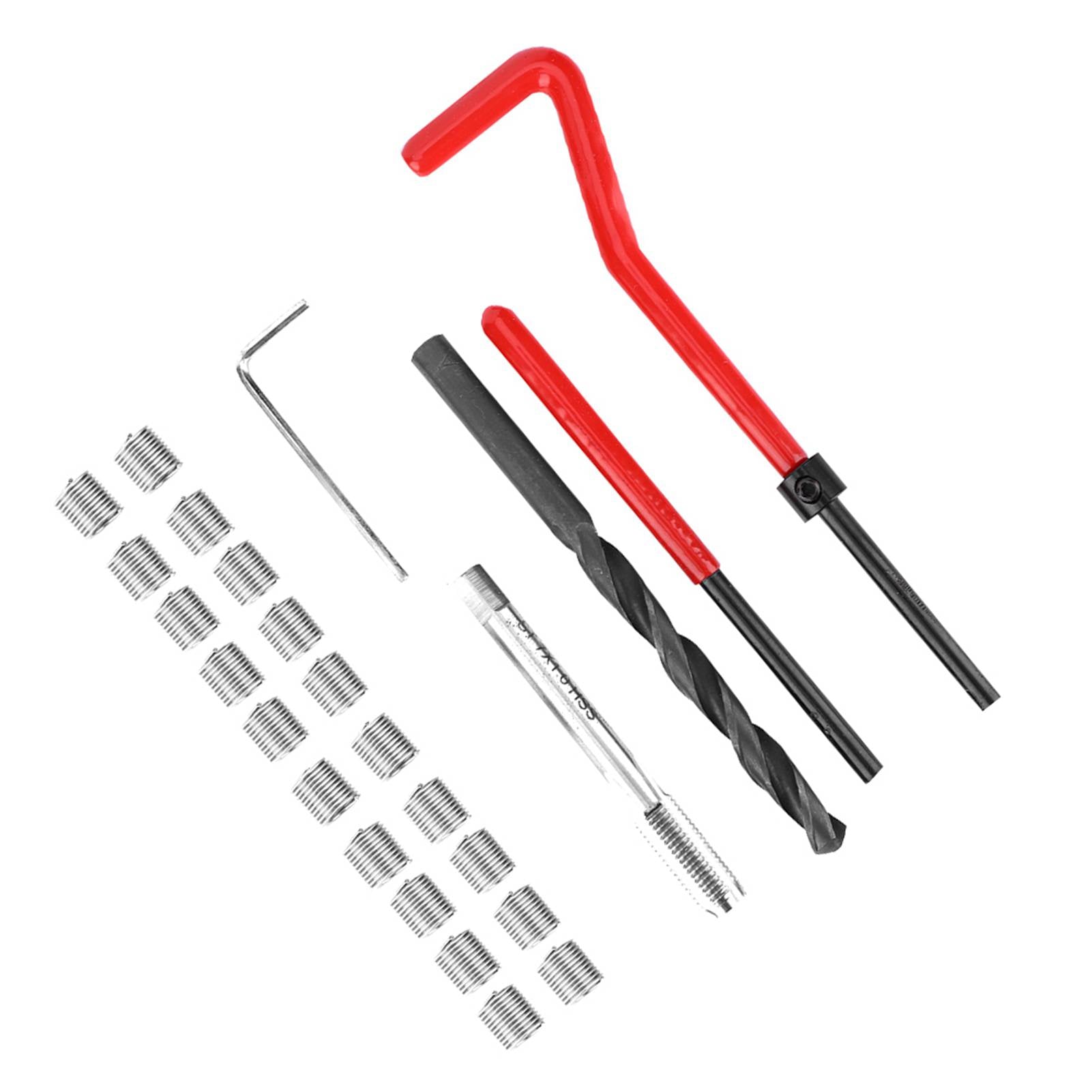 25Pcs Thread Repair Kit Stainless Steel Twisted Drill Wrench Threaded