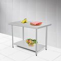 30 X 48 Inch Stainless Steel Table Commercial Kitchen Worktable