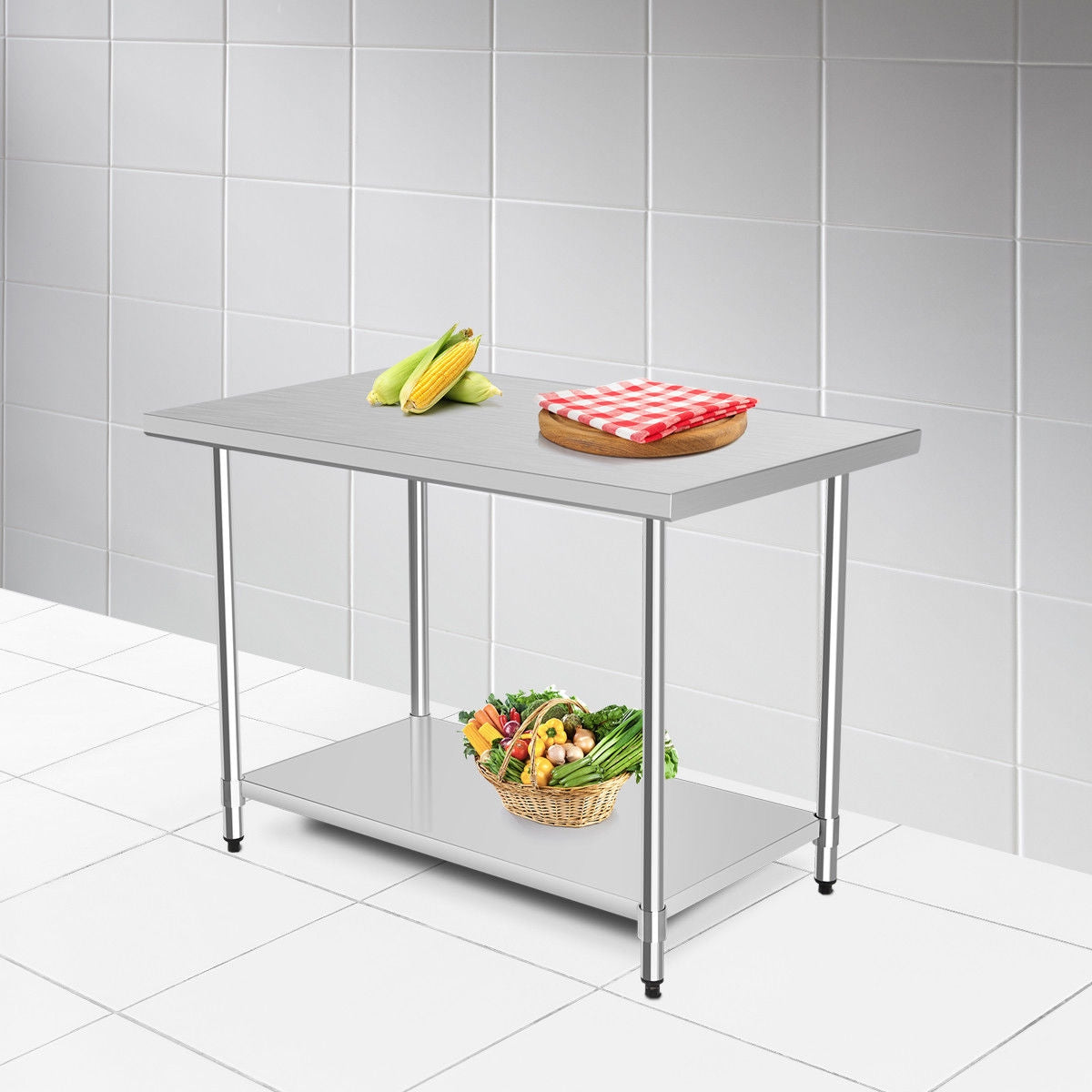 30 X 48 Inch Stainless Steel Table Commercial Kitchen Worktable