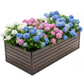Woodgrain Aesthetic & Metal Strength: 8x4x2FT Galvanized Raised Garden