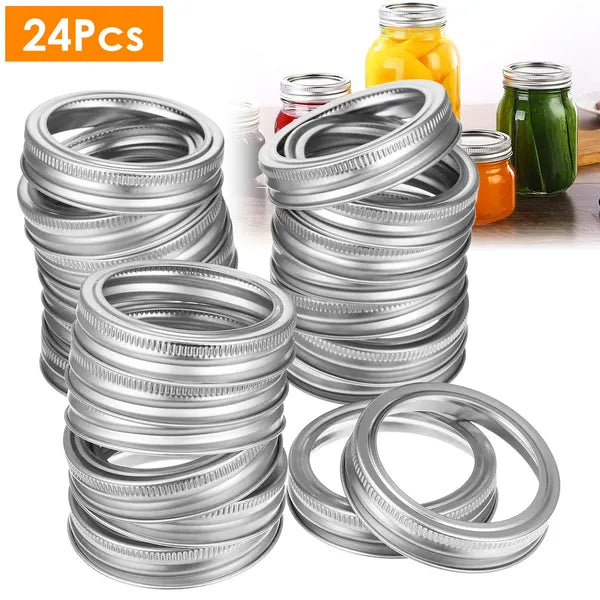 Canning Jar Bands - Regular Mouth, Set of 24