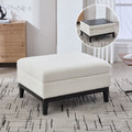 33.86 W Upholstered Wood Base Storage Ottoman With Reversible Lid Coff