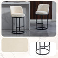 Counter Height Bar Stools Set Of 2, Modern Barrel Counter Stools With